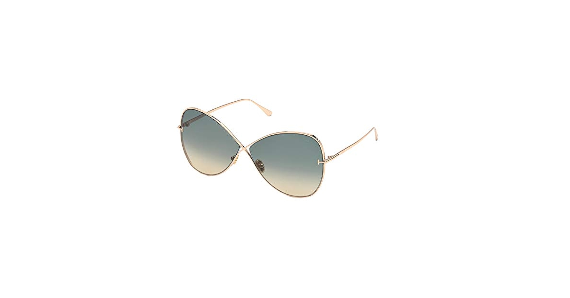 Amazon.com: Tom Ford NICKIE FT 0842 Shiny Rose Gold/Green